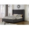 Brassex Marcella King Upholstered Platform Bed -  Grey