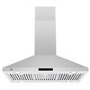 Streamline Ducted Kitchen Island Range Hood - 36-in - Stainless