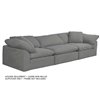 Sunset Trading Cloud Puff Slipcover Only for Modular Sectional Sofa - 3 Pieces - Performance Fabric Grey