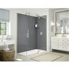 MAAX Utile 60-in x 32-in x 84-in Thunder Grey Rectangular Corner Shower Kit with Right Drain - 3-Piece
