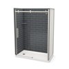 MAAX Utile 60-in x 32-in Thunder Grey and Brushed Nickel Alcove Shower Kit with Left Drain - 5-Piece