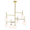 CWI Lighting Tourch 7-Light Chandelier with Medallion - Gold