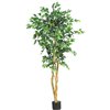 Nearly Natural Ficus Silk Tree - 5-ft - Green