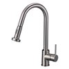 American Imaginations Brushed Nickel 1-Handle Deck Mount High-Arc Residential Kitchen Faucet - 3.46-in