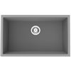 American Imaginations 18-in x 30-in Sleek Black Granite Composite Single Bowl Drop-In Residential Kitchen Sink