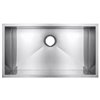 American Imaginations 18-in x 27-in Modern Brushed Nickel Single Bowl Drop-In Residential Kitchen Sink