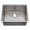 American Imaginations 20-in x 23-in Contemporary Brushed Nickel Single Bowl Drop-In Residential Kitchen Sink