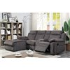HomeTrend Provost Casual Gray Faux Leather Sectional