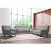 HomeTrend Erath Contemporary Polyester/Polyester Blend Living Room Set - Gray - 3-Piece