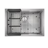 akuaplus® FIONA Single Undermount Kitchen Sink - 26-in x 18-in - Stainless Steel
