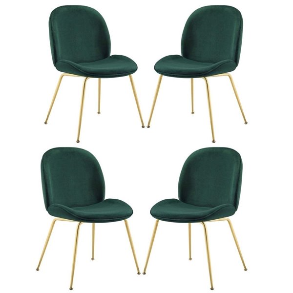 Plata Decor Lotus Velvet Dining Chairs, Dining Chairs With Casters Canada
