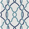 A-Street Prints Geometrie Unpasted Nonwoven Wallpaper - 56.4-sq. ft. - Navy Blue and Turquoise