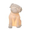 Simple Designs Porcelain Puppy Dog Shaped Table Lamp - 10.62-in - White