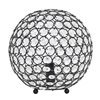 Elegant Designs Crystal Ball Sequin Table Lamp - 10-in - Restoration Bronze