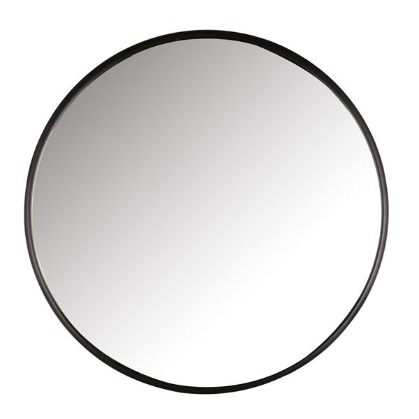 Round Black Framed Vanity Mirror, Round Black Framed Bathroom Mirrors