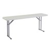 National Public Seating Heavy Duty Seminar Folding Table - 18-in x 72-in - Speckled Grey