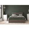Nexera Volt 3-Piece Full Size Bedroom Set - Bark Gray and White