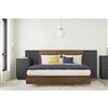 Nexera Vienna 4-Piece Queen Size Bedroom Set - Walnut and Charcoal Gray