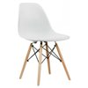 Nicer Interior Eiffel Dining Side Chair - White/Natural Wood - Set of 2