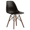 Nicer Interior Eiffel Dining Side Chair - Black/Brown Wood - Set of 4