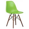 Nicer Interior Eiffel Dining Side Chair - Green/Brown Wood - Set of 2