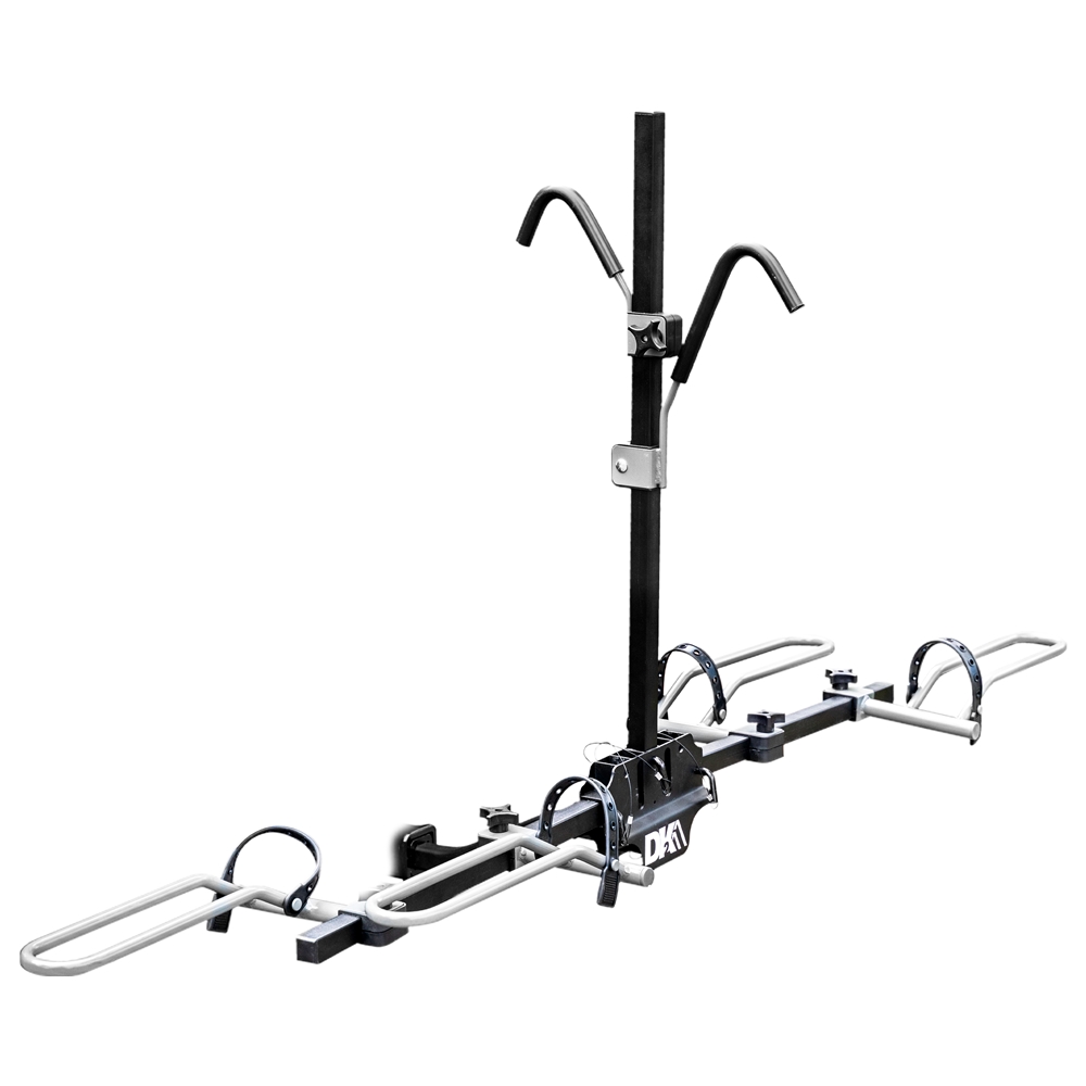 Image of DK2 Hitch Mounted Bike Carrier for up to 2 Bicycles - Steel - 40-in x 10.5-in x 5.5-in
