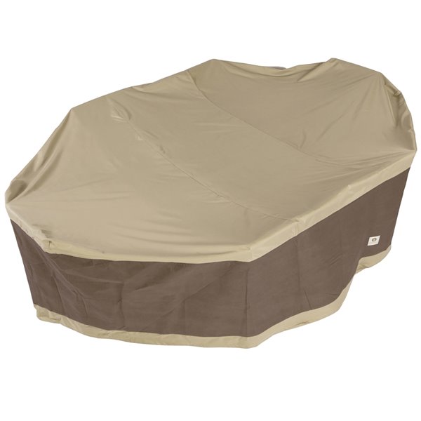 Duck Covers Elegant Rectangular Oval Patio Table And Chair Cover Polyester 70 In Swiss Coffee Lowe S Canada - Home Depot Duck Patio Furniture Covers