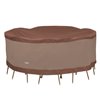 Duck Covers Ultimate Round Table and Chair Set Cover - Polyester - 96-in - Mocha Cappuccino