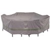 Duck Covers Soteria Rain Proof Rectangular/Oval Patio Table Cover - Polyester - 84-in - Grey