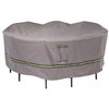 Duck Covers Soteria Rain Proof Round Patio Table Cover - Polyester - 108-in - Grey