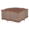 Duck Covers Ultimate Square Table and Chair Set Cover - Polyester - 100-in - Mocha Cappuccino