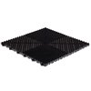 Swisstrax CarTrax Rib Garage Floor Tile - 15.75-in x 15.75-in - Black - 6-Piece