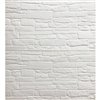 Dundee Deco Falkirk Jura II Peel and Stick 3D Wall Panel - Faux Bricks - 28-in x 28-in - Cream and Off-White