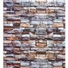 Dundee Deco Falkirk Jura II Peel and Stick 3D Wall Panel - Faux Bricks - 28-in x 28-in - Multicoloured - 5-Pack