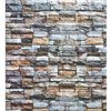 Dundee Deco Falkirk Jura II Peel and Stick 3D Wall Panel - Faux Bricks/Stones - 28-in x 28-in - Multicoloured - 10-Pack