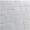 Dundee Deco Falkirk Jura II Peel and Stick 3D Wall Panel - Rectangles - 28-in x 28-in - Off-White - 10-Pack
