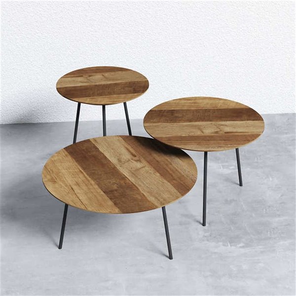 Round Coffee Tables With Pin Legs 3, 3 Piece Coffee Table Set Canada