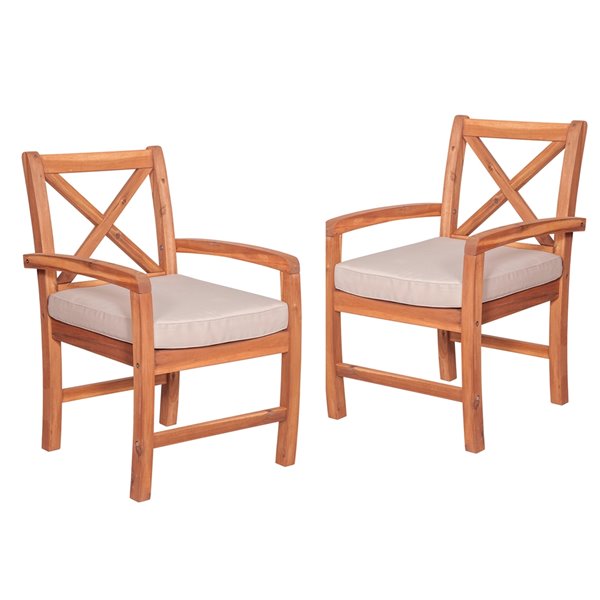 Walker Edison Outdoor Patio Chairs With, Outdoor Wood Chairs Canada