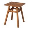 Walker Edison Patio Wood Side Table - Brown