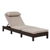 Patio Flare Laura Lounger - Chocolate Brown Wicker & Beige Cushions