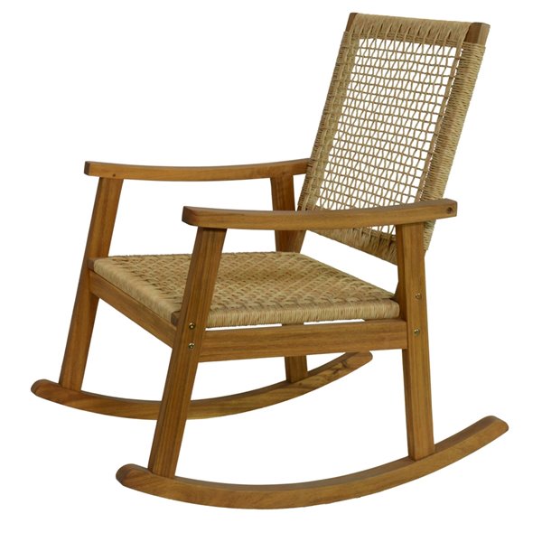 Patioflare Euro Outdoor Woven, Outdoor Wooden Rocking Chair Canada