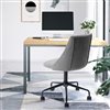 Homycasa Adjustable Velvet Office Chair - Grey
