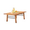 Vifah Gloucester Patio Coffee Table - Capacity of 4 - Rectangle - Wood - Brown - 48-in x 16-in