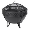 Pleasant Hearth Gable Steel Fire Pit - 28-in x 13-in