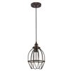 Acclaim Lighting Loft Modern 1-Light Oil-Rubbed Bronze Caged Dome Pendant with Wire Shade