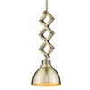 Golden Lighting Hawthorn Small Pendant - Industrial - Aged Brass