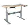 United Canada Bordeaux Modern Contemporary Adjustable Desk - 60-in - Brown/Tan Matte Top