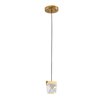 Design Living LED Pendant Light - 1-Light - 4.3-in x 4.3-in - Brass