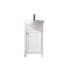 Design Element Marian 20-in White Single sink Bathroom Vanity with White Porcelain Top
