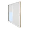 Dusco Doors Tempered Glass Vinyl Double Patio Doors with Screen (Common: 60-in x 80-in; Actual: 59.63-in x 79.63-in) - White
